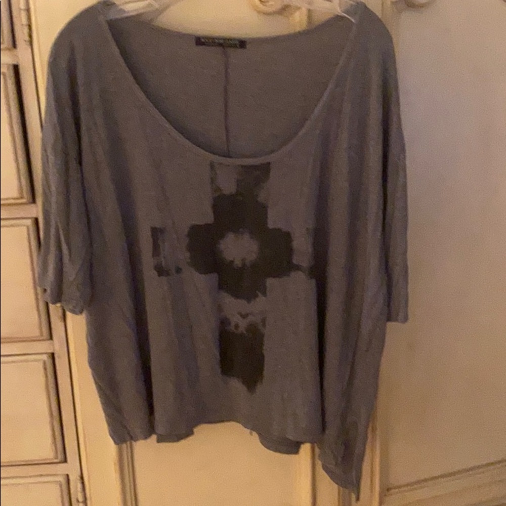 Ladies 3/4 Sleeve Cross Tee Shirt